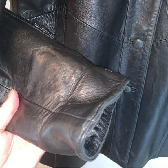 Bod & Christensen Black Mid Length Soft Leather Jacket - Picture 8 of 10